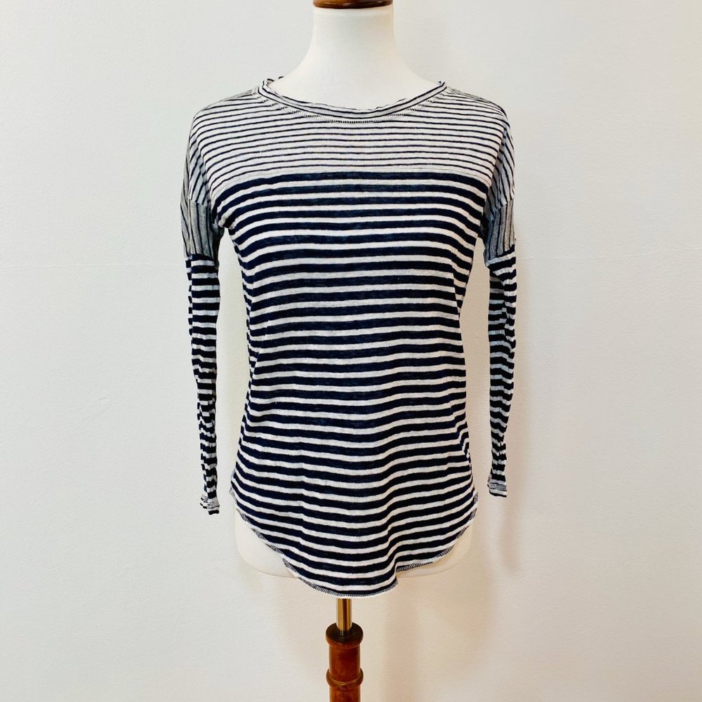 J.Crew Linen Baseball T-Shirt - S